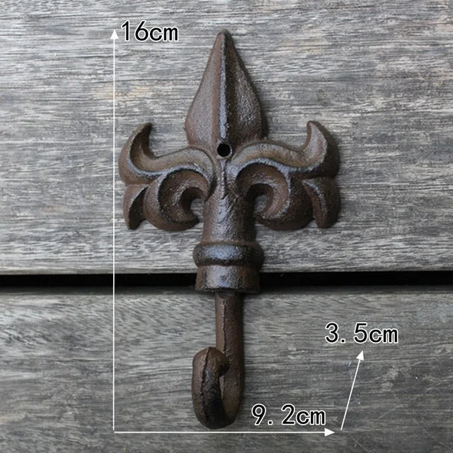 Rustic Iron Spearhead Wall Hook (3 Designs)