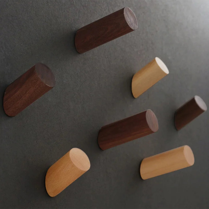Wooden Wall Hook, Angled Peg or Round Knob