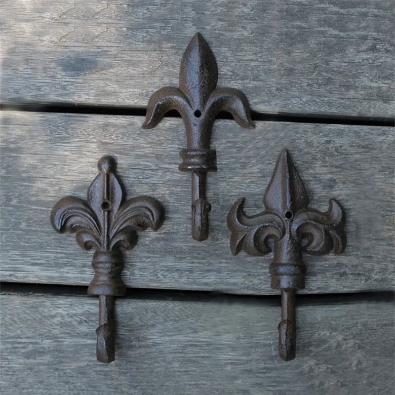 Rustic Iron Spearhead Wall Hook (3 Designs)