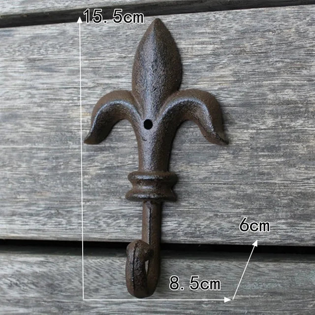 Rustic Iron Spearhead Wall Hook (3 Designs)