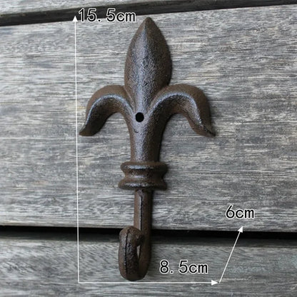 Rustic Iron Spearhead Wall Hook (3 Designs)