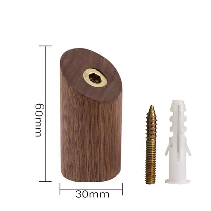 Wooden Wall Hook, Angled Peg or Round Knob