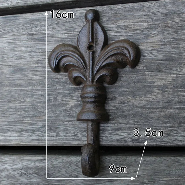 Rustic Iron Spearhead Wall Hook (3 Designs)