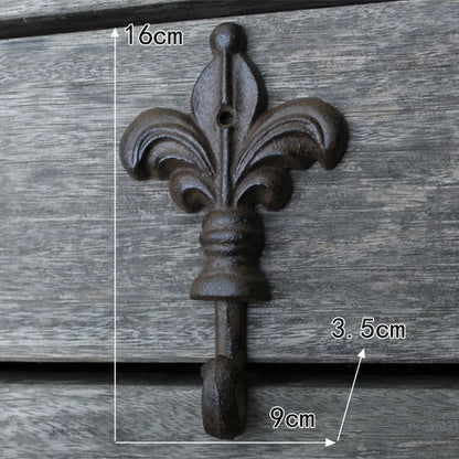 Rustic Iron Spearhead Wall Hook (3 Designs)