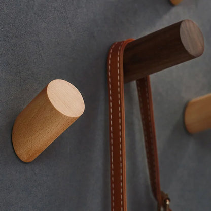 Wooden Wall Hook, Angled Peg or Round Knob