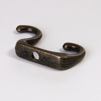Mini Double Hooks in Antique Bronze Finish (Set of 10)