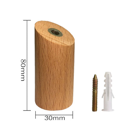 Wooden Wall Hook, Angled Peg or Round Knob