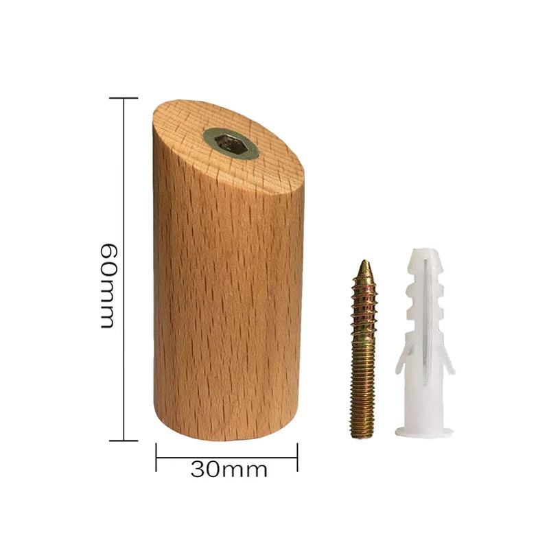 Wooden Wall Hook, Angled Peg or Round Knob