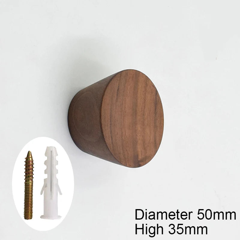 Wooden Wall Hook, Angled Peg or Round Knob