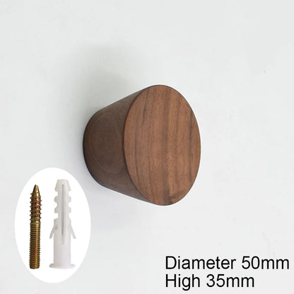 Wooden Wall Hook, Angled Peg or Round Knob