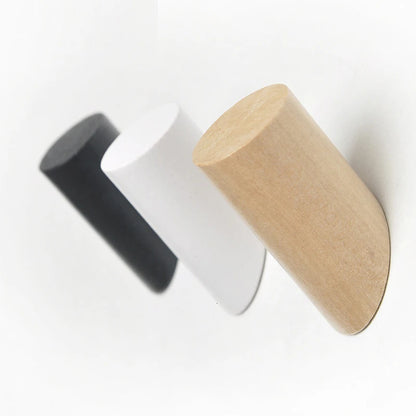 Wooden Wall Hook, Angled Peg or Round Knob