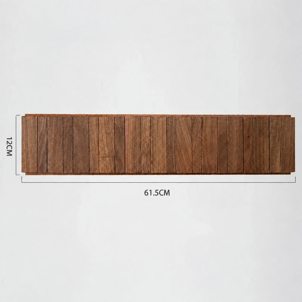 Piano Key Wooden Wall Coat Rack with Fold-Down Hooks