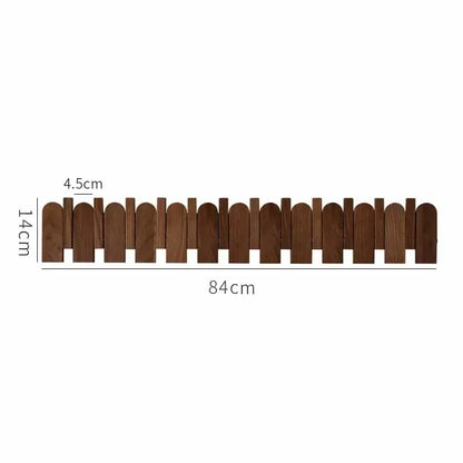 Rounded Piano Key Wooden Coat Rack with Fold-Down Hooks