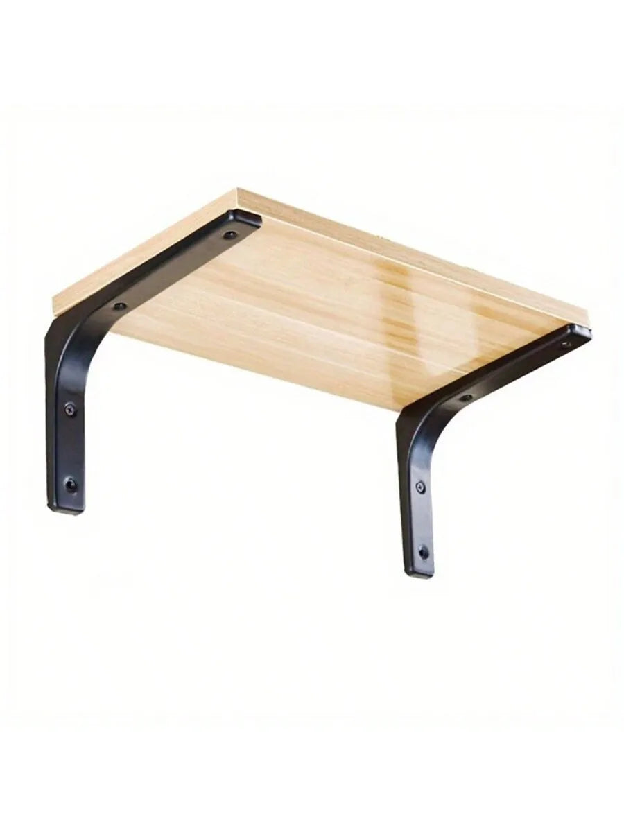 L-Shaped Metal Shelf Brackets in Black or White (Set of 2)