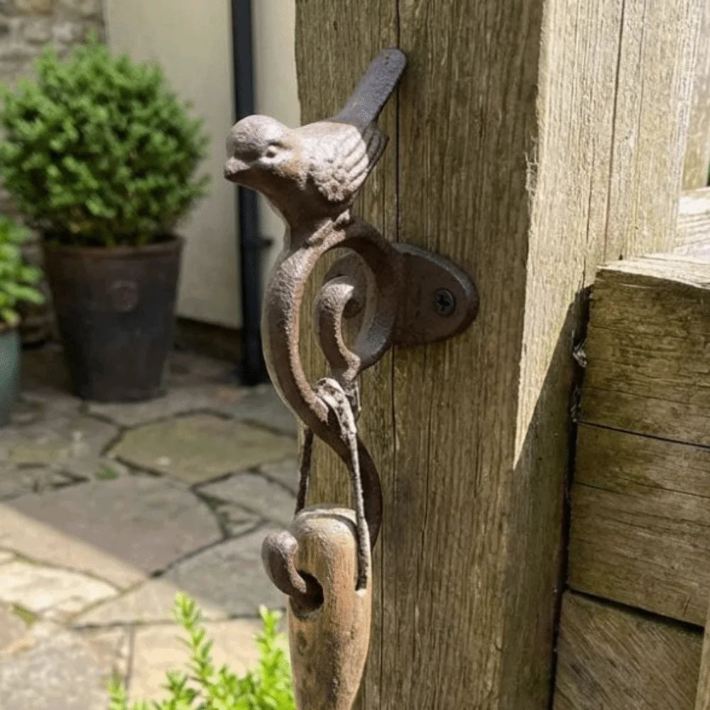 Bird Wall Hook in Rustic Cast Iron