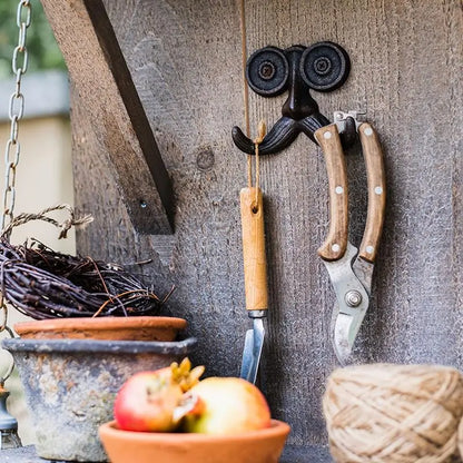 Moustache Wall Hook in Black Cast Iron