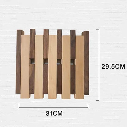 Double Row Piano Key Wooden Coat Rack with Fold-Down Hooks