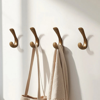 Vintage Metal Wall Hook in Antique Bronze Finish