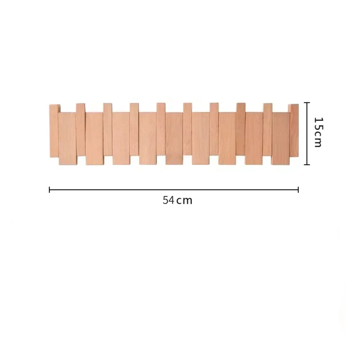 Wooden fence with measurements and installation tools on a white background