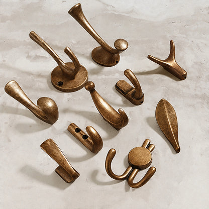 Vintage Metal Wall Hook in Antique Bronze Finish