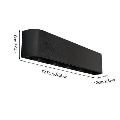 Wooden Curved Wall Shelf with Hidden Coat Hooks