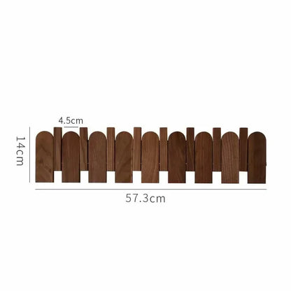 Rounded Piano Key Wooden Coat Rack with Fold-Down Hooks