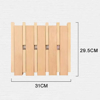 Double Row Piano Key Wooden Coat Rack with Fold-Down Hooks