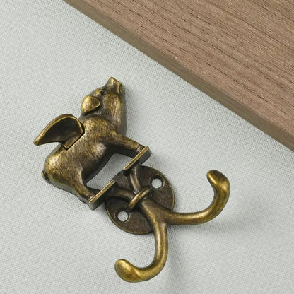 Flying Pig Wall Hook in Antique Bronze Finish