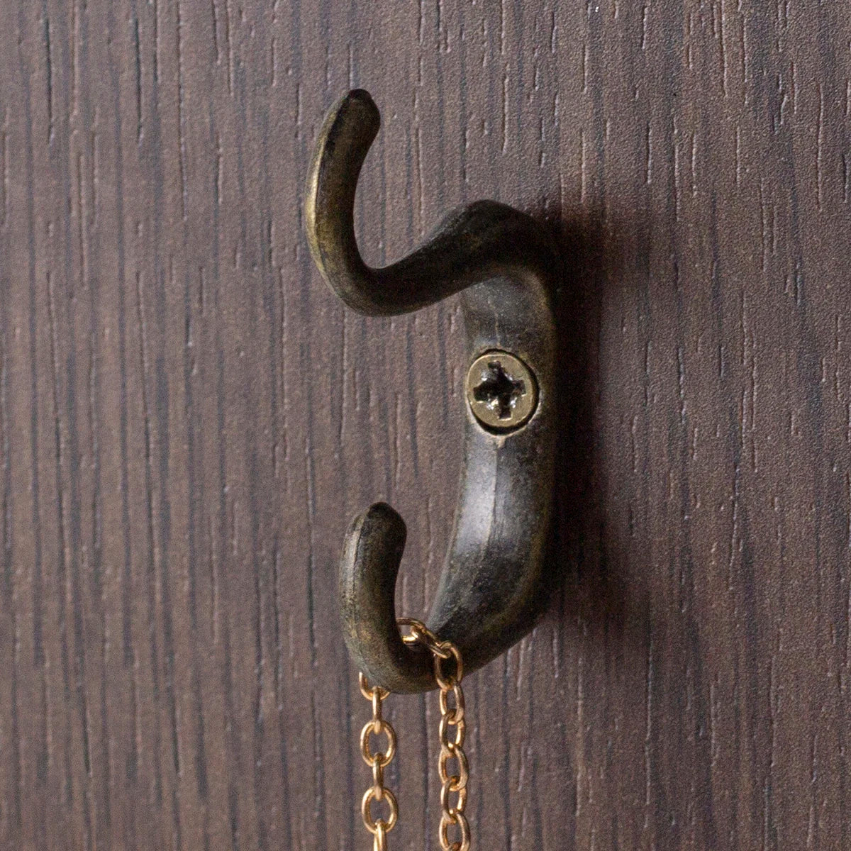 Mini Double Hooks in Antique Bronze Finish (Set of 10)