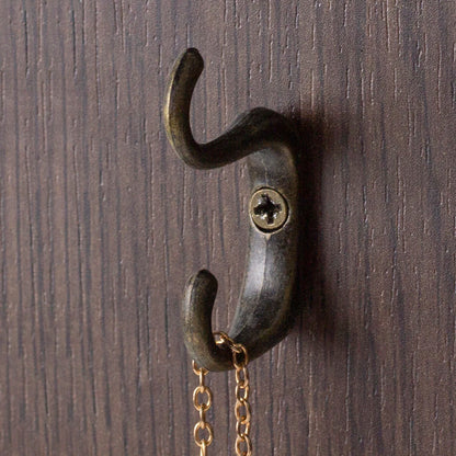 Mini Double Hooks in Antique Bronze Finish (Set of 10)