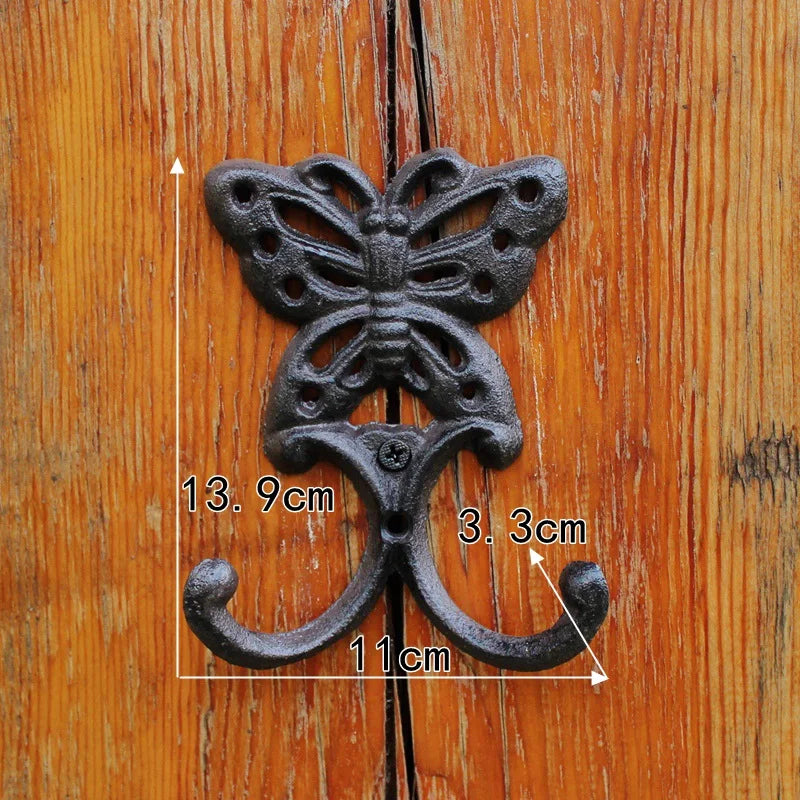 Rustic Iron Animal and Garden Wall Hook (10 Designs)