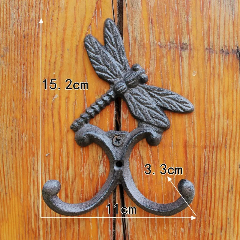 Rustic Iron Animal and Garden Wall Hook (10 Designs)