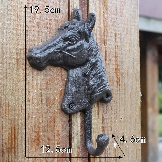 Rustic Iron Animal and Garden Wall Hook (10 Designs)