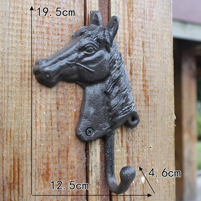 Rustic Iron Animal and Garden Wall Hook (10 Designs)