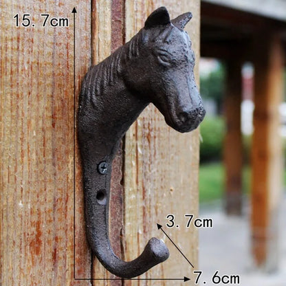 Rustic Iron Animal and Garden Wall Hook (10 Designs)