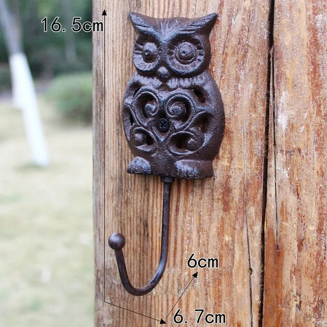 Rustic Iron Animal and Garden Wall Hook (10 Designs)